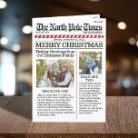 Multifoto God jul North Pole Newspaper Helgkort<br><div class="desc">Extra Extra läste allt om det. North Pole Times ger er de senaste och underbarare nyhetsartiklarna från Nordpolen, Hälsning till alla med detta lovvärda och roligt sätt att skicka God jul och Glad helg hälsning till er och er. Med den här designen kan du lägga till så mycket till hälsningskortet....</div>