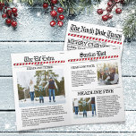 Multifoto God jul North Pole Newspaper Helgkort<br><div class="desc">Extra Extra läste allt om det. North Pole Times ger er de senaste och underbarare nyhetsartiklarna från Nordpolen, Hälsning till alla med detta lovvärda och roligt sätt att skicka God jul och Glad helg hälsning till er och er. Med den här designen kan du lägga till så mycket till hälsningskortet....</div>