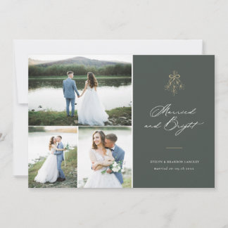 Multifoto-Helgdag, gift och ljus jul Julkort