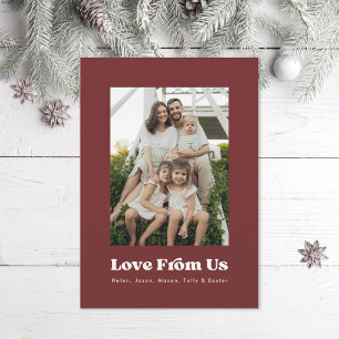 Multifoto Kärlek från USA-familjfoto Julkort