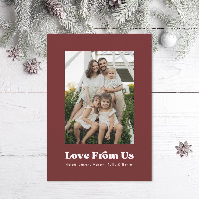 Multifoto Kärlek från USA-familjfoto Julkort (Skapare uppladdad)