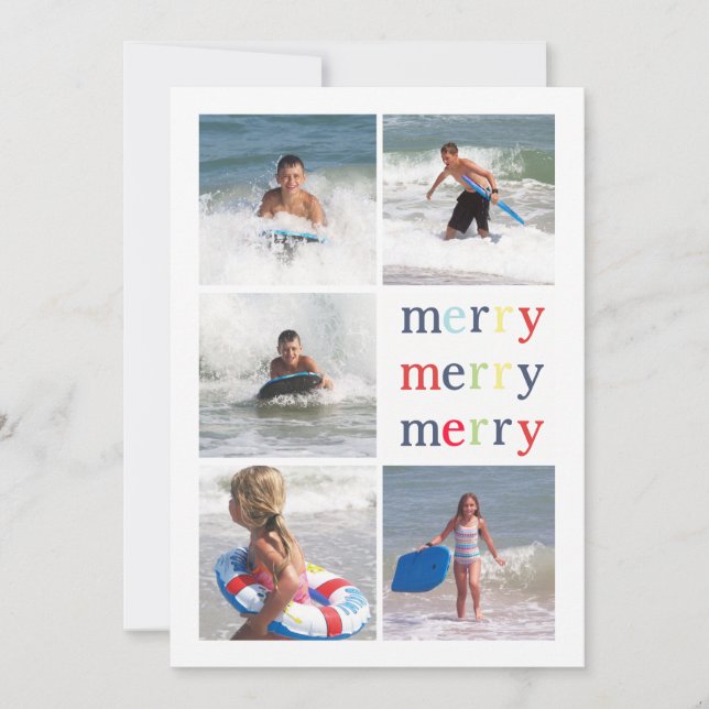 Multifoto-kort med Dubblan Ljus vid sida Julkort (Framsida)