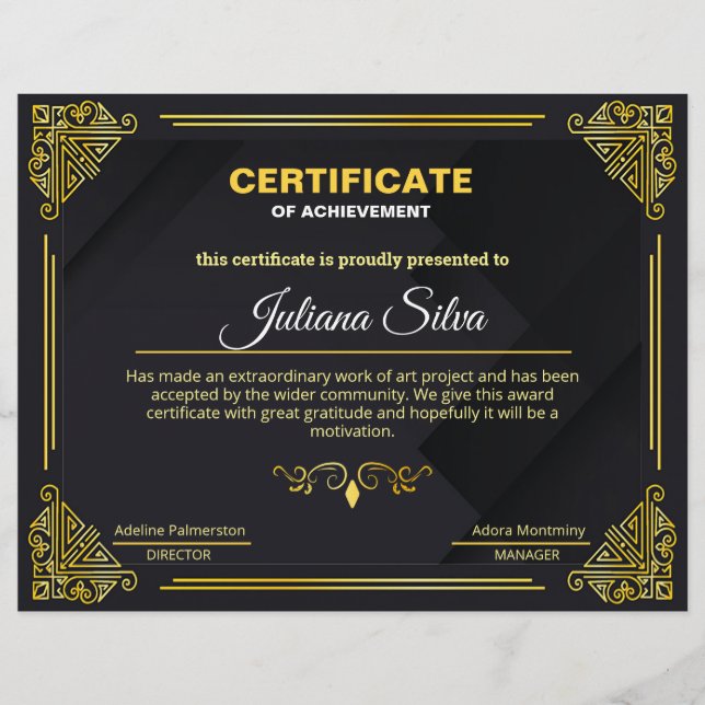 Multifunktionscertifikat för uppnående reklamblad (Framsidan)