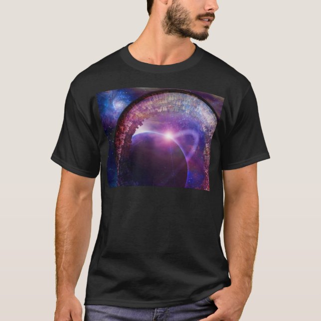 Multigenerational Interstellar stadsfrakt Tee Shirt (Framsida)