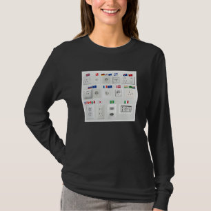 Multikontaktstickpropp Världsland Olika T Shirt