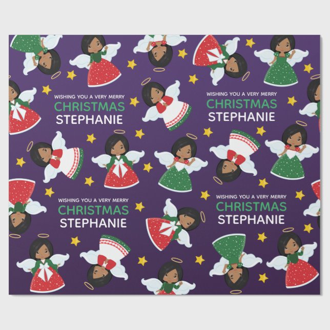 Multikulturell ängel presentpapper (Platt)