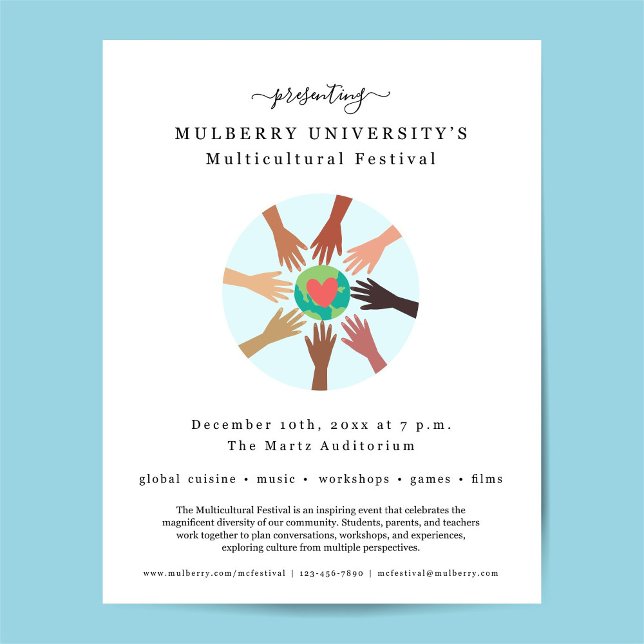 Multikulturell festival Internationell Nattflygare Reklamblad (Skapare uppladdad)