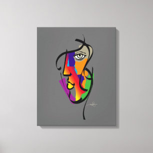 Multikulturell kvinna canvastryck