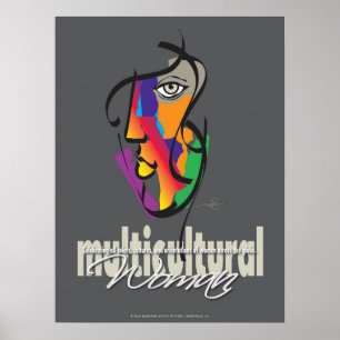 Multikulturell kvinna poster