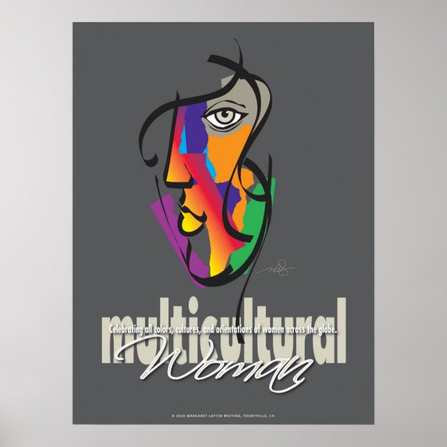 Multikulturell kvinna poster (Framsidan)