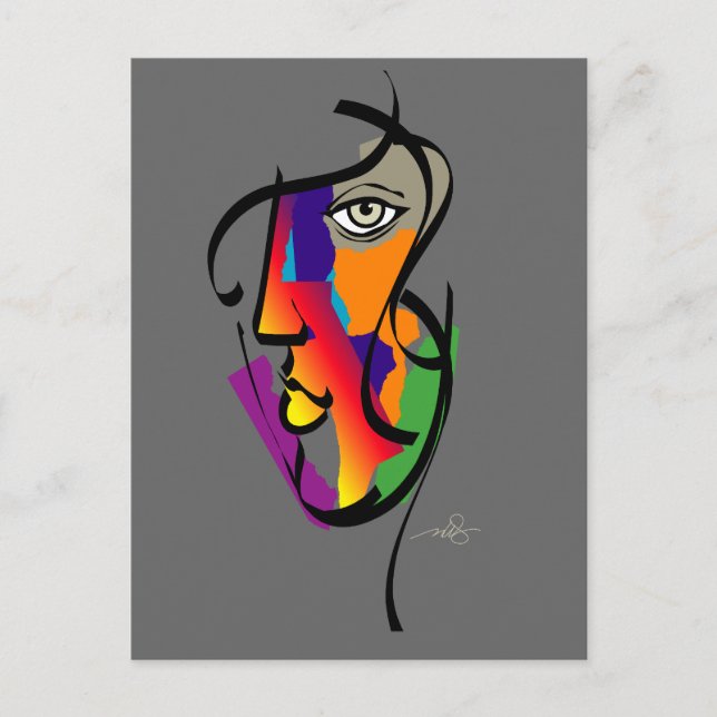 Multikulturell kvinna vykort (Framsida)