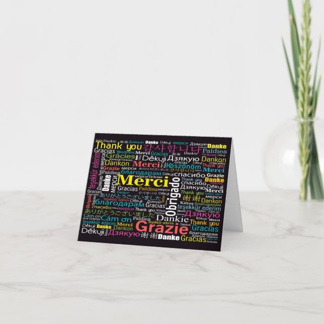 Multikulturellt Tack eller Tomt Kort (Framsida)