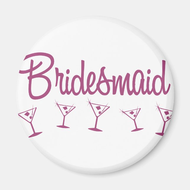 MultiMartini-Bridesmaid-Rosa Magnet (Framsidan)