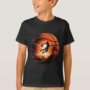 Multipel exponeringskonst Sketll Sket Hoop Spelare T Shirt