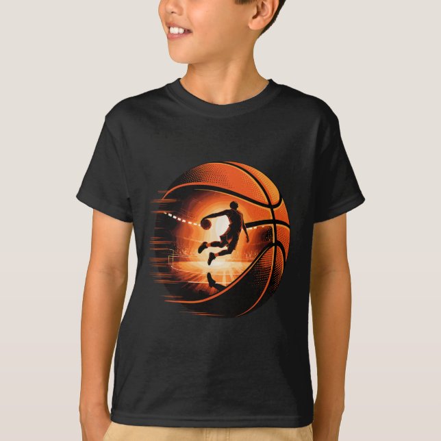 Multipel exponeringskonst Sketll Sket Hoop Spelare T Shirt (Framsida)
