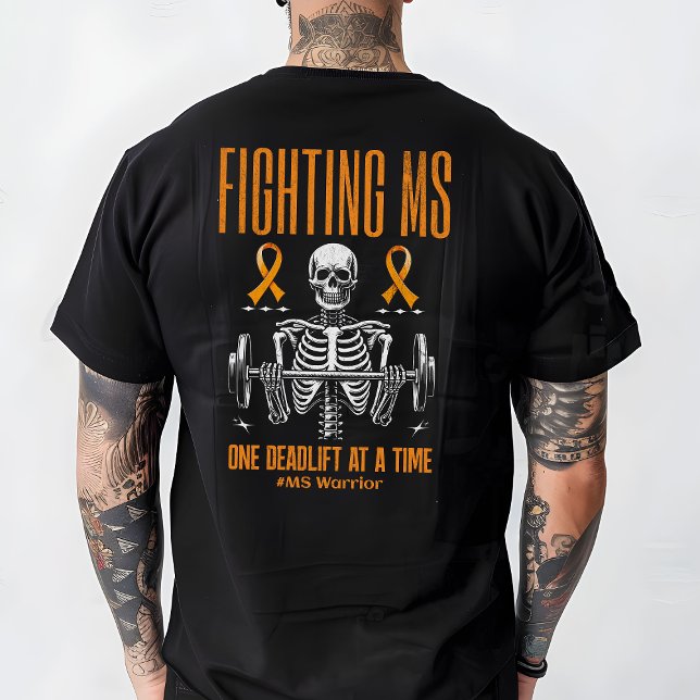Multipel Skleros Krigare, Dödlift present, träning T Shirt (Skapare uppladdad)