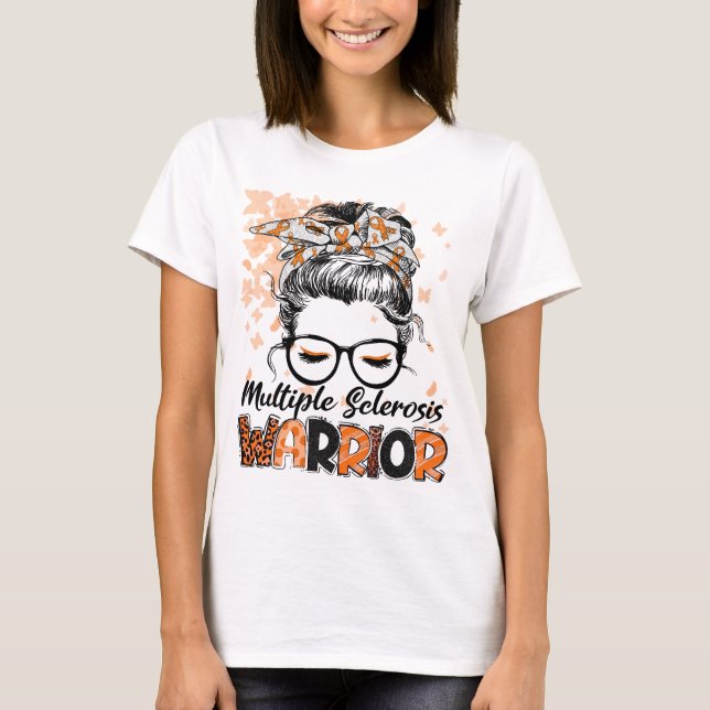 Multipel Skleros Krigarkvinnor Flicköverlevande T Shirt (Framsida)