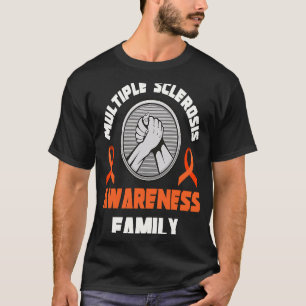 Multipel Skleros Medvetenhet Familj MS Warrior Te T Shirt