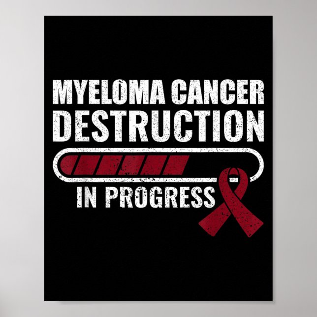 Multipelt Myelom Cancer Förstöring Pågår Poster (Framsidan)