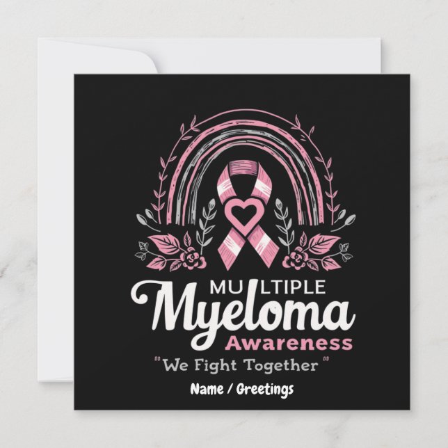 Multipelt Myelom Medvetenhet Vi Kämpar Tillsammans Inbjudningar (Framsida)