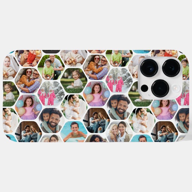 Multipla foto Collage Simple Modern Hexagon Mönste (Baksida (horisontell))
