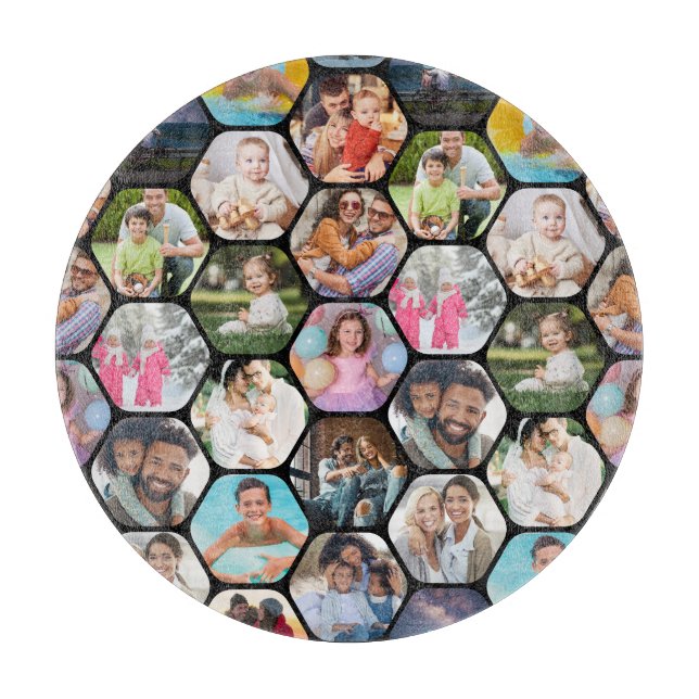 Multipla foto Collage Simple Modern Hexagon Mönste (Framsidan)