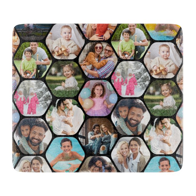 Multipla foto Collage Simple Modern Hexagon Mönste (Framsidan)