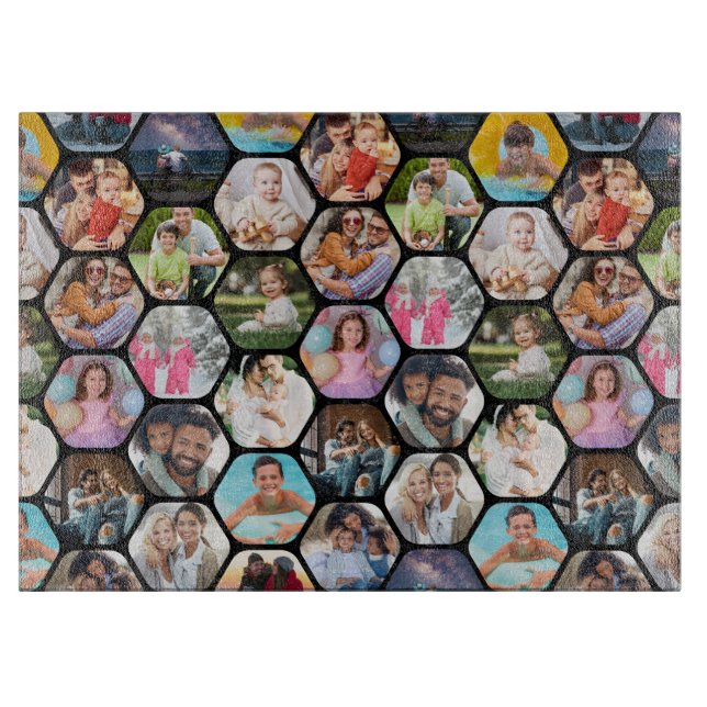 Multipla foto Collage Simple Modern Hexagon Mönste (Framsidan)
