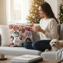 Multipla foto Collage Simple Modern Hexagon Mönste Kudde