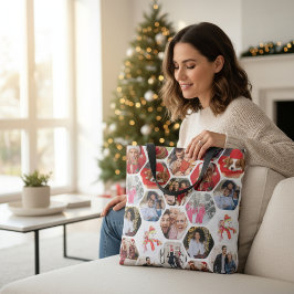 Multipla foto Collage Simple Modern Hexagon Mönste Tygkasse