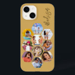 Multipla fotosamlingar - enkel modern Personlig<br><div class="desc">Multifoto Collage Simple Modern Personlig Namn Hexagon Mönster Smartphone iphone case har en fotokollage av dina favoritfoton i sexhörning. Personlig med ditt namn. Perfekt för födelsedag, jul, Mors dag, Fars dag, morföräldrar, bror, syster, bästa vän med mera. PHOTO TIP: centrera dina foton innan du laddar upp dem till Zazzle. Designad...</div>