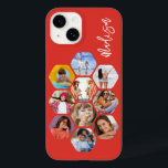 Multipla fotosamlingar - enkel modern Personlig<br><div class="desc">Multifoto Collage Simple Modern Personlig Namn Hexagon Mönster Smartphone iphone case har en fotokollage av dina favoritfoton i sexhörning. Personlig med ditt namn. Perfekt för födelsedag, jul, Mors dag, Fars dag, morföräldrar, bror, syster, bästa vän med mera. PHOTO TIP: centrera dina foton innan du laddar upp dem till Zazzle. Designad...</div>