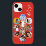Multipla fotosamlingar - enkel modern Personlig<br><div class="desc">Multifoto Collage Simple Modern Personlig Namn Hexagon Mönster Smartphone iphone case har en fotokollage av dina favoritfoton i sexhörning. Personlig med ditt namn. Perfekt för födelsedag, jul, Mors dag, Fars dag, morföräldrar, bror, syster, bästa vän med mera. PHOTO TIP: centrera dina foton innan du laddar upp dem till Zazzle. Designad...</div>