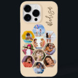 Multipla fotosamlingar - enkel modern Personlig<br><div class="desc">Multifoto Collage Simple Modern Personlig Namn Hexagon Mönster Smartphone iphone case har en fotokollage av dina favoritfoton i sexhörning. Personlig med ditt namn. Perfekt för födelsedag, jul, Mors dag, Fars dag, morföräldrar, bror, syster, bästa vän med mera. PHOTO TIP: centrera dina foton innan du laddar upp dem till Zazzle. Designad...</div>