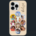 Multipla fotosamlingar - enkel modern Personlig<br><div class="desc">Multifoto Collage Simple Modern Personlig Namn Hexagon Mönster Smartphone iphone case har en fotokollage av dina favoritfoton i sexhörning. Personlig med ditt namn. Perfekt för födelsedag, jul, Mors dag, Fars dag, morföräldrar, bror, syster, bästa vän med mera. PHOTO TIP: centrera dina foton innan du laddar upp dem till Zazzle. Designad...</div>