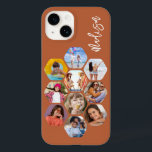 Multipla fotosamlingar - enkel modern Personlig<br><div class="desc">Multifoto Collage Simple Modern Personlig Namn Hexagon Mönster Smartphone iphone case har en fotokollage av dina favoritfoton i sexhörning. Personlig med ditt namn. Perfekt för födelsedag, jul, Mors dag, Fars dag, morföräldrar, bror, syster, bästa vän med mera. PHOTO TIP: centrera dina foton innan du laddar upp dem till Zazzle. Designad...</div>