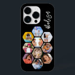 Multipla fotosamlingar - enkel modern Personlig<br><div class="desc">Multifoto Collage Simple Modern Personlig Namn Hexagon Mönster Smartphone iphone case har en fotokollage av dina favoritfoton i sexhörning. Personlig med ditt namn. Perfekt för födelsedag, jul, Mors dag, Fars dag, morföräldrar, bror, syster, bästa vän med mera. PHOTO TIP: centrera dina foton innan du laddar upp dem till Zazzle. Designad...</div>