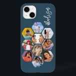 Multipla fotosamlingar - enkel modern Personlig<br><div class="desc">Multifoto Collage Simple Modern Personlig Namn Hexagon Mönster Smartphone iphone case har en fotokollage av dina favoritfoton i sexhörning. Personlig med ditt namn. Perfekt för födelsedag, jul, Mors dag, Fars dag, morföräldrar, bror, syster, bästa vän med mera. PHOTO TIP: centrera dina foton innan du laddar upp dem till Zazzle. Designad...</div>