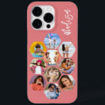 Multipla fotosamlingar - enkel modern Personlig<br><div class="desc">Multifoto Collage Simple Modern Personlig Namn Hexagon Mönster Smartphone iphone case har en fotokollage av dina favoritfoton i sexhörning. Personlig med ditt namn. Perfekt för födelsedag, jul, Mors dag, Fars dag, morföräldrar, bror, syster, bästa vän med mera. PHOTO TIP: centrera dina foton innan du laddar upp dem till Zazzle. Designad...</div>
