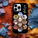Multipla fotosamlingar - enkel modern Personlig<br><div class="desc">Multifoto Collage Simple Modern Personlig Namn Hexagon Mönster Smartphone iphone case har en fotokollage av dina favoritfoton i sexhörning. Personlig med ditt namn. Perfekt för födelsedag, jul, Mors dag, Fars dag, morföräldrar, bror, syster, bästa vän med mera. PHOTO TIP: centrera dina foton innan du laddar upp dem till Zazzle. Designad...</div>