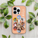 Multipla fotosamlingar - enkel modern Personlig<br><div class="desc">Multifoto Collage Simple Modern Personlig Namn Hexagon Mönster Smartphone iphone case har en fotokollage av dina favoritfoton i sexhörning. Personlig med ditt namn. Perfekt för födelsedag, jul, Mors dag, Fars dag, morföräldrar, bror, syster, bästa vän med mera. PHOTO TIP: centrera dina foton innan du laddar upp dem till Zazzle. Designad...</div>