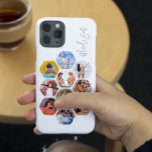 Multipla fotosamlingar - enkel modern Personlig<br><div class="desc">Multifoto Collage Simple Modern Personlig Namn Hexagon Mönster Smartphone iphone case har en fotokollage av dina favoritfoton i sexhörning. Personlig med ditt namn. Perfekt för födelsedag, jul, Mors dag, Fars dag, morföräldrar, bror, syster, bästa vän med mera. PHOTO TIP: centrera dina foton innan du laddar upp dem till Zazzle. Designad...</div>