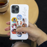 Multipla fotosamlingar - enkel modern Personlig<br><div class="desc">Multifoto Collage Simple Modern Personlig Namn Hexagon Mönster Smartphone iphone case har en fotokollage av dina favoritfoton i sexhörning. Personlig med ditt namn. Perfekt för födelsedag, jul, Mors dag, Fars dag, morföräldrar, bror, syster, bästa vän med mera. PHOTO TIP: centrera dina foton innan du laddar upp dem till Zazzle. Designad...</div>