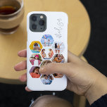 Multipla fotosamlingar - enkel modern Personlig<br><div class="desc">Multifoto Collage Simple Modern Personlig Namn Hexagon Mönster Smartphone iphone case har en fotokollage av dina favoritfoton i sexhörning. Personlig med ditt namn. Perfekt för födelsedag, jul, Mors dag, Fars dag, morföräldrar, bror, syster, bästa vän med mera. PHOTO TIP: centrera dina foton innan du laddar upp dem till Zazzle. Designad...</div>