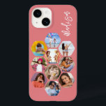 Multipla fotosamlingar - enkel modern Personlig<br><div class="desc">Multifoto Collage Simple Modern Personlig Namn Hexagon Mönster Smartphone iphone case har en fotokollage av dina favoritfoton i sexhörning. Personlig med ditt namn. Perfekt för födelsedag, jul, Mors dag, Fars dag, morföräldrar, bror, syster, bästa vän med mera. PHOTO TIP: centrera dina foton innan du laddar upp dem till Zazzle. Designad...</div>