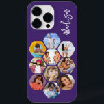 Multipla fotosamlingar - enkel modern Personlig<br><div class="desc">Multifoto Collage Simple Modern Personlig Namn Hexagon Mönster Smartphone iphone case har en fotokollage av dina favoritfoton i sexhörning. Personlig med ditt namn. Perfekt för födelsedag, jul, Mors dag, Fars dag, morföräldrar, bror, syster, bästa vän med mera. PHOTO TIP: centrera dina foton innan du laddar upp dem till Zazzle. Designad...</div>