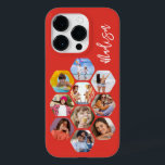 Multipla fotosamlingar - enkel modern Personlig<br><div class="desc">Multifoto Collage Simple Modern Personlig Namn Hexagon Mönster Smartphone iphone case har en fotokollage av dina favoritfoton i sexhörning. Personlig med ditt namn. Perfekt för födelsedag, jul, Mors dag, Fars dag, morföräldrar, bror, syster, bästa vän med mera. PHOTO TIP: centrera dina foton innan du laddar upp dem till Zazzle. Designad...</div>
