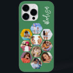 Multipla fotosamlingar - enkel modern Personlig<br><div class="desc">Multifoto Collage Simple Modern Personlig Namn Hexagon Mönster Smartphone iphone case har en fotokollage av dina favoritfoton i sexhörning. Personlig med ditt namn. Perfekt för födelsedag, jul, Mors dag, Fars dag, morföräldrar, bror, syster, bästa vän med mera. PHOTO TIP: centrera dina foton innan du laddar upp dem till Zazzle. Designad...</div>