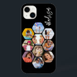 Multipla fotosamlingar - enkel modern Personlig<br><div class="desc">Multifoto Collage Simple Modern Personlig Namn Hexagon Mönster Smartphone iphone case har en fotokollage av dina favoritfoton i sexhörning. Personlig med ditt namn. Perfekt för födelsedag, jul, Mors dag, Fars dag, morföräldrar, bror, syster, bästa vän med mera. PHOTO TIP: centrera dina foton innan du laddar upp dem till Zazzle. Designad...</div>