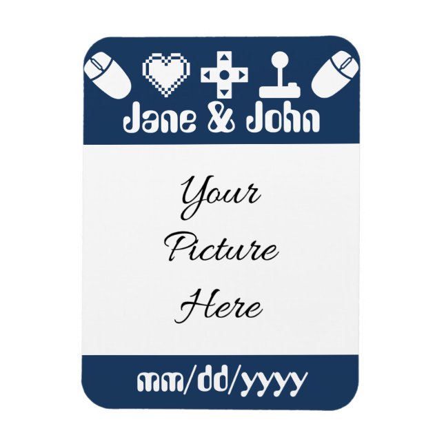Multiplayer-läge i Navy Save-the-Date Magnet (Vertikal)